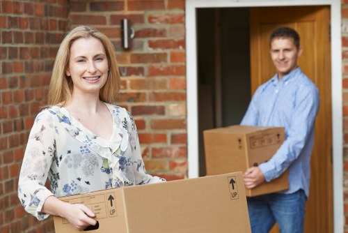 Team preparing a careful residential move in Pimlico