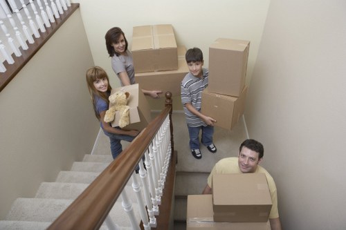 Charity donation items set aside for reuse after a move in Pimlico